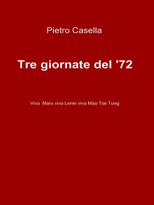 cover image of Tre giornate del &#39;72